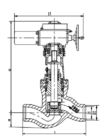 Actuador eléctrico de la válvula del acero de vanadio del molibdeno del cromo, valor J61Y-32 de la parada