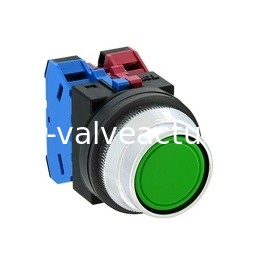 Un buen precio. ABN2F11G Iluminación verde Conmutador de botón de presión φ30 Agujero de montaje en línea