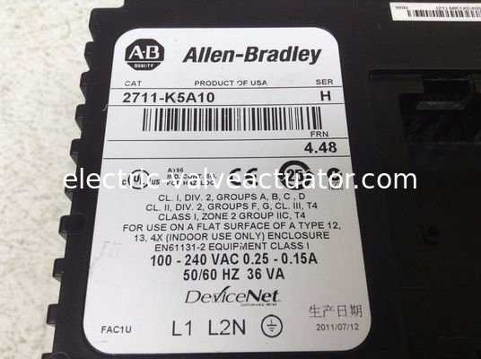 Un buen precio. Terminal de pantalla táctil HMI negro Allen Bradley Panelview 550 2711-K5A10 Ser H en línea