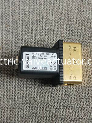 Un buen precio. BURKERT 126139 Válvula electrónica - Tipo 6014 Válvula electrónica de latón G1/4 110V CA en línea