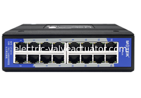 Un buen precio. UOTEKUT-6516 Interruptor Ethernet industrial no administrado de 16 puertos 10/100M Interruptor de red de alta temperatura DIN-Rail en línea