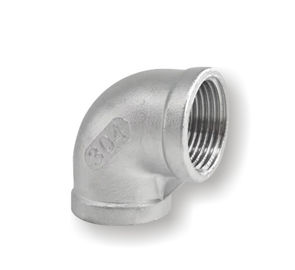 Un buen precio. Bastidor femenino doblado tornillo interno de 90 del grado del acero inoxidable del codo SS del tubo roscado en línea